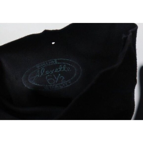 VINTAGE WOMEN'S BLACK SOFT SUEDE GLOVES - ALEXETTE - 6.5 - Picture 12 of 15